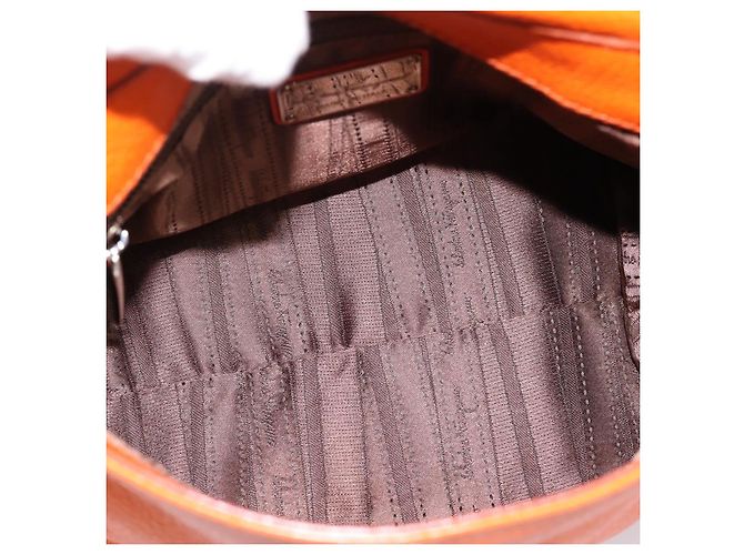 Borsa Salvatore Ferragamo Sofia Gancini in pelle 2way Orange Silver Auth 201941A Argento Arancione - vista 11
