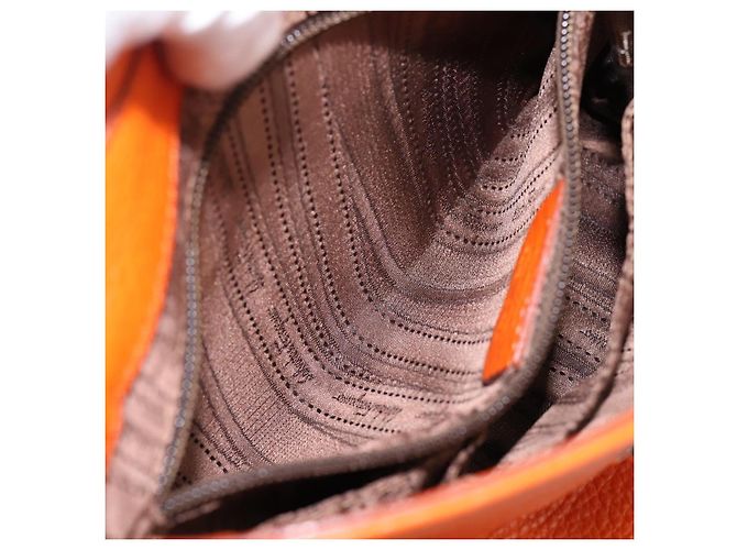 Borsa Salvatore Ferragamo Sofia Gancini in pelle 2way Orange Silver Auth 201941A Argento Arancione - vista 23