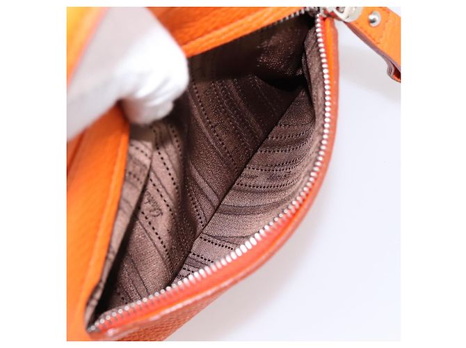 Borsa Salvatore Ferragamo Sofia Gancini in pelle 2way Orange Silver Auth 201941A Argento Arancione - vista 25