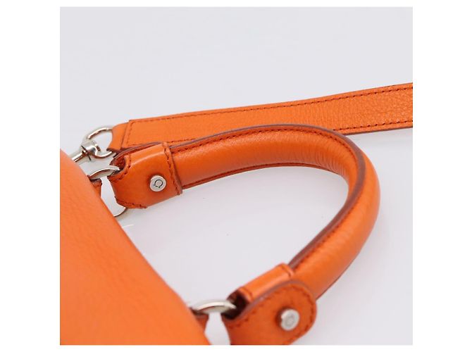 Borsa Salvatore Ferragamo Sofia Gancini in pelle 2way Orange Silver Auth 201941A Argento Arancione - vista 8