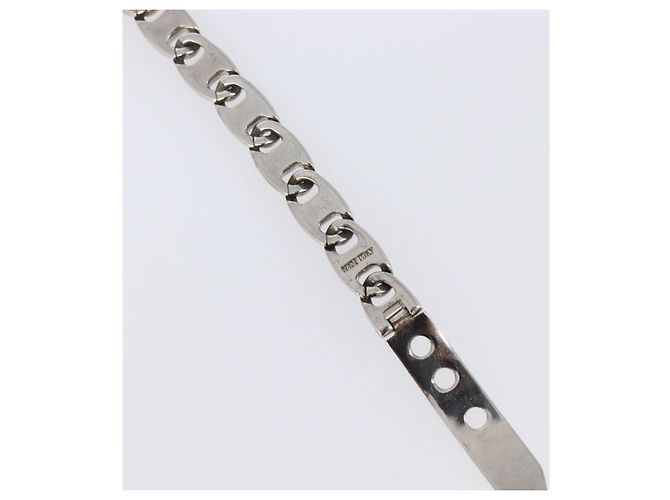 Bracciale Salvatore Ferragamo Metallo Argento Auth BA15472A - vista 17