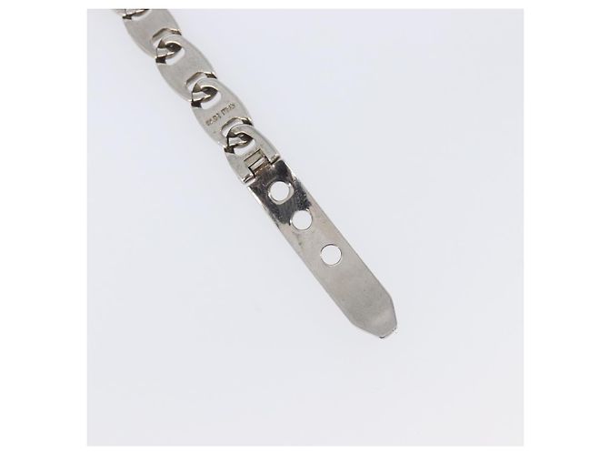 Bracciale Salvatore Ferragamo Metallo Argento Auth BA15472A - vista 18