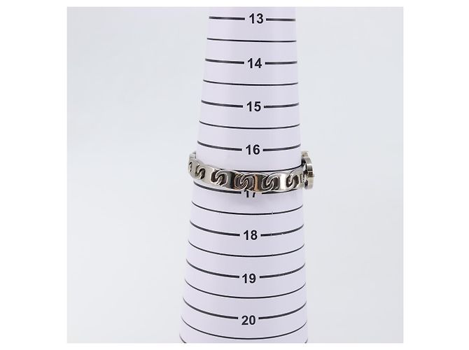 Bracciale Salvatore Ferragamo Metallo Argento Auth BA15472A - vista 19