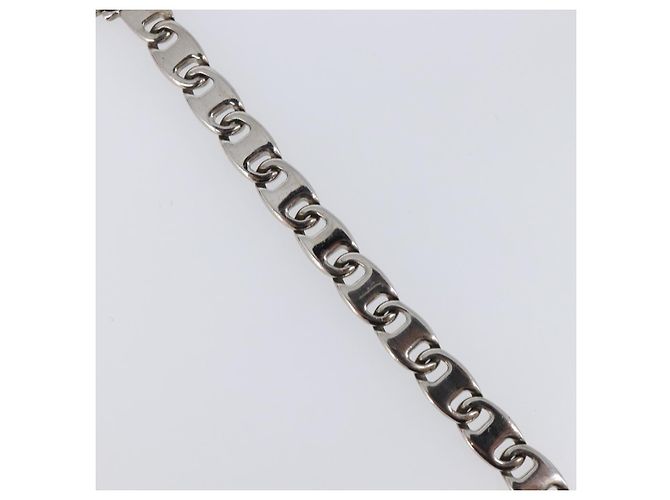 Bracciale Salvatore Ferragamo Metallo Argento Auth BA15472A - vista 6