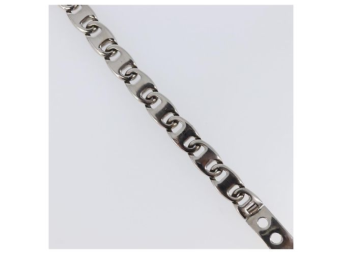 Bracciale Salvatore Ferragamo Metallo Argento Auth BA15472A - vista 7