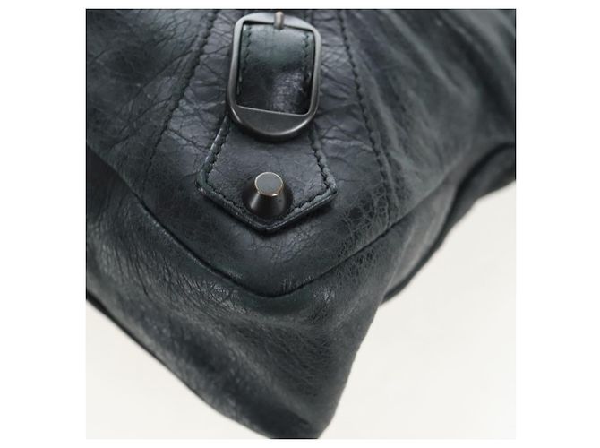 Borsa BALENCIAGA The First in pelle 2way Nera 103208 Auth yk20881M Nero - vista 17