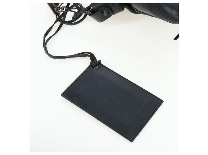 Borsa BALENCIAGA The First in pelle 2way Nera 103208 Auth yk20881M Nero - vista 21