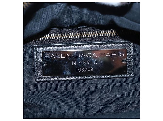 Borsa BALENCIAGA The First in pelle 2way Nera 103208 Auth yk20881M Nero - vista 24