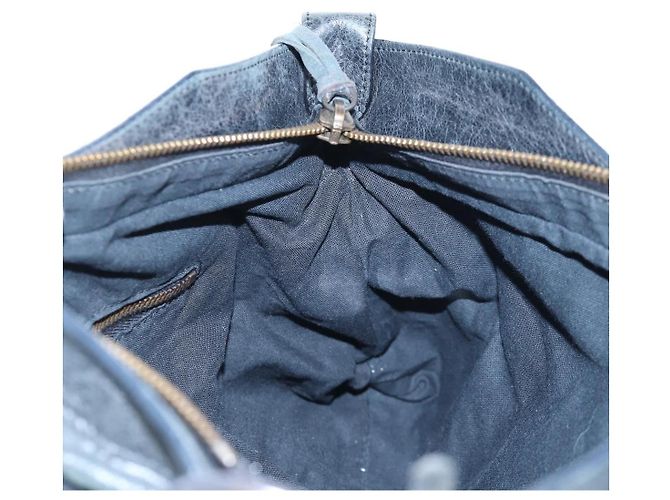 Borsa BALENCIAGA The First in pelle 2way Nera 103208 Auth yk20881M Nero - vista 25
