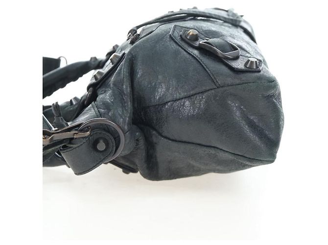 Borsa BALENCIAGA The First in pelle 2way Nera 103208 Auth yk20881M Nero - vista 3