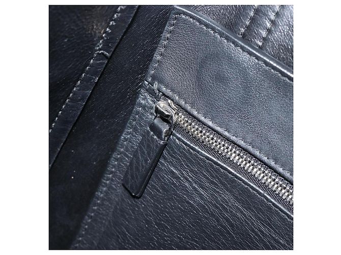 Borsa Tote BALENCIAGA Every Day in pelle nera e argento 551810 Auth hk4005 Nero - vista 21