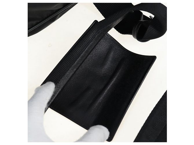 Borsa Boston PRADA Nylon 2way Nero Argento Auth 197909V - vista 14