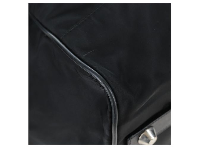 Borsa Boston PRADA Nylon 2way Nero Argento Auth 197909V - vista 19
