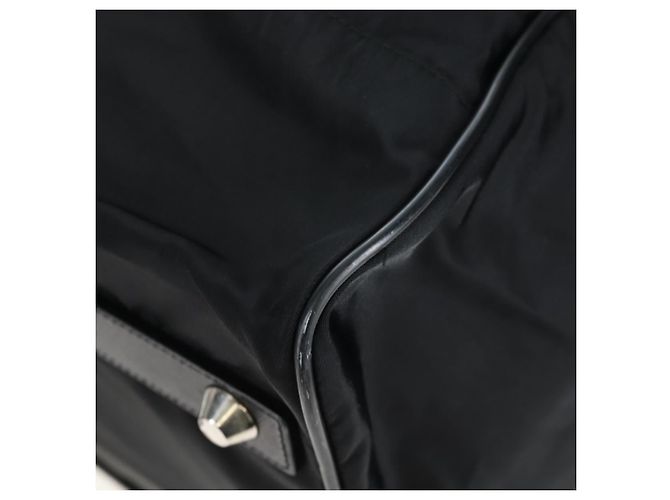 Borsa Boston PRADA Nylon 2way Nero Argento Auth 197909V - vista 20