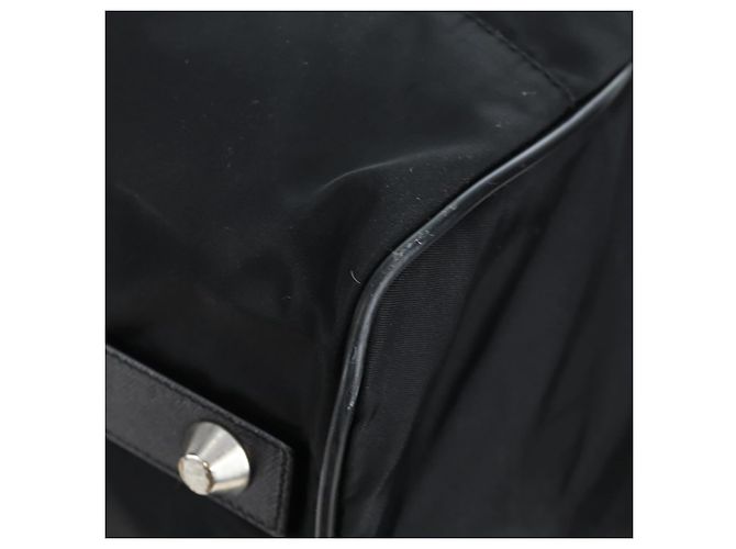Borsa Boston PRADA Nylon 2way Nero Argento Auth 197909V - vista 22