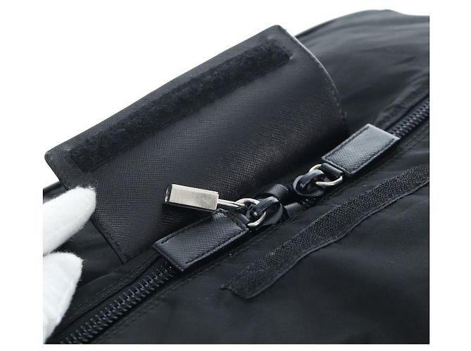 Borsa Boston PRADA Nylon 2way Nero Argento Auth 197909V - vista 27