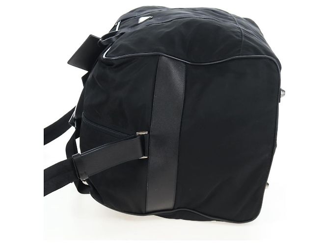 Borsa Boston PRADA Nylon 2way Nero Argento Auth 197909V - vista 3
