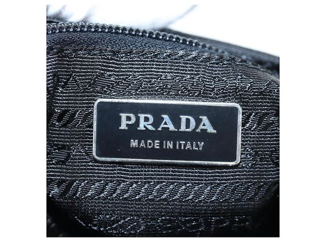 Borsa Boston PRADA Nylon 2way Nero Argento Auth 197909V - vista 30