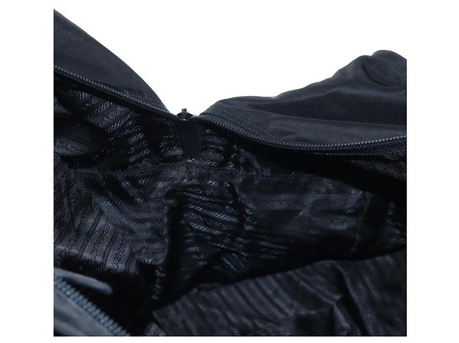 Borsa Boston PRADA Nylon 2way Nero Argento Auth 197909V - vista 31