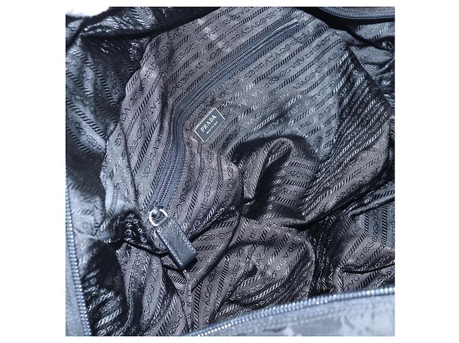 Borsa Boston PRADA Nylon 2way Nero Argento Auth 197909V - vista 33