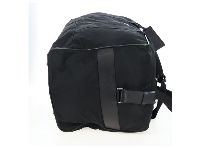 Borsa Boston PRADA Nylon 2way Nero Argento Auth 197909V - vista 4