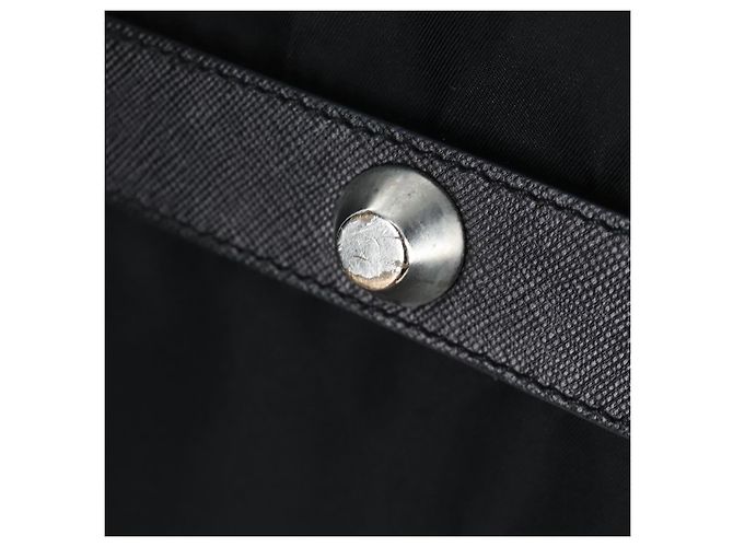 Borsa Boston PRADA Nylon 2way Nero Argento Auth 197909V - vista 6