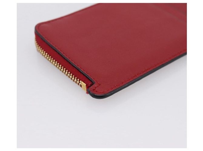 LOEWE x Studio Ghibli Spirited Away No-Face Card Case Leather Red Auth 167558M Roja - vista 16