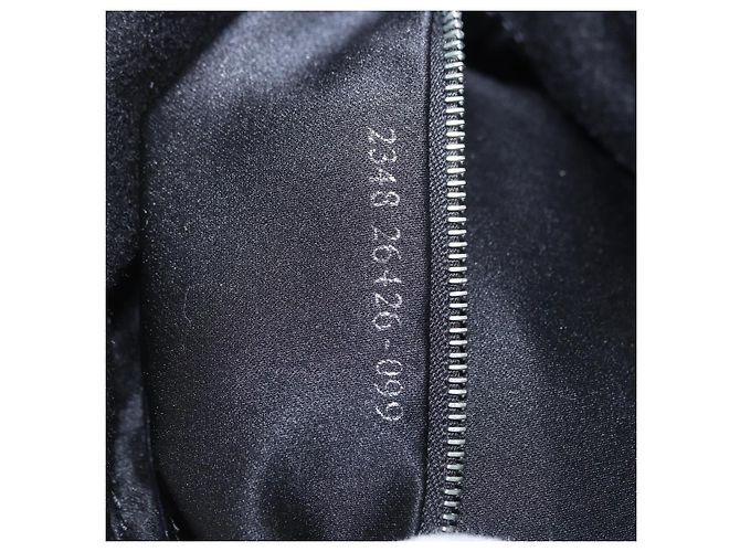Borsa a spalla FENDI Mamma Baguette in lana nera argento Auth 201915V Nero - vista 11