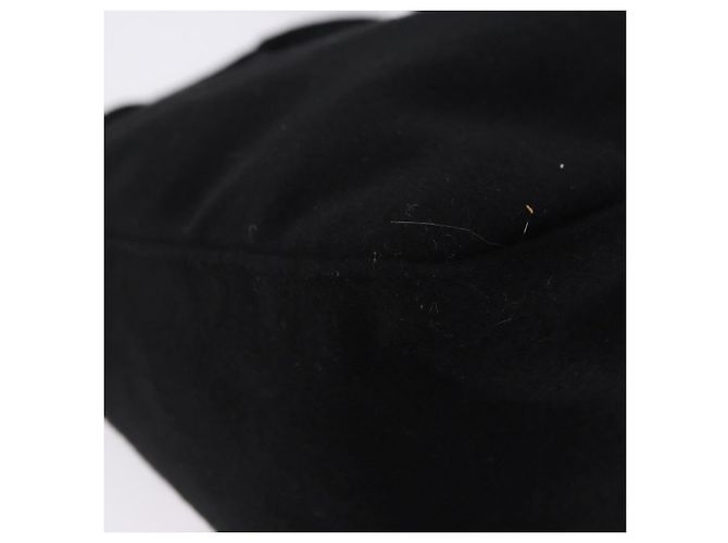 Borsa a spalla FENDI Mamma Baguette in lana nera argento Auth 201915V Nero - vista 15
