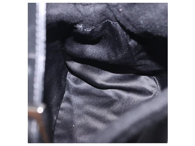 Borsa a spalla FENDI Mamma Baguette in lana nera argento Auth 201915V Nero - vista 21