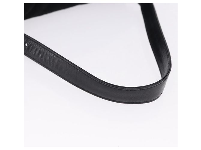 Borsa a spalla FENDI Mamma Baguette in lana nera argento Auth 201915V Nero - vista 7