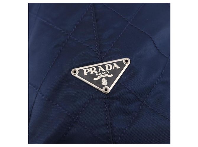 PRADA Tote Bag Nylon Navy Silver Auth bs34796 Silber Marineblau - Ansicht 17