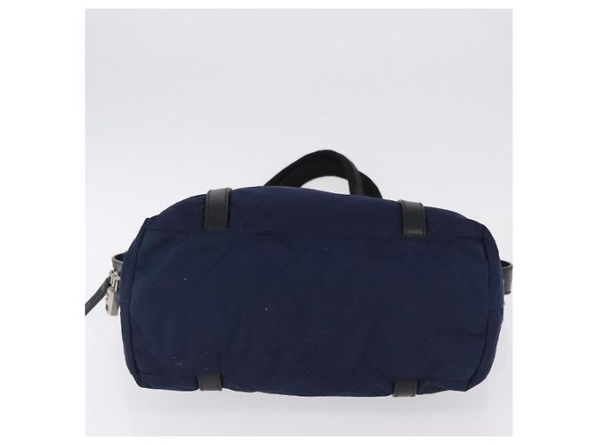 PRADA Tote Bag Nylon Navy Silver Auth bs34796 Silber Marineblau - Ansicht 5