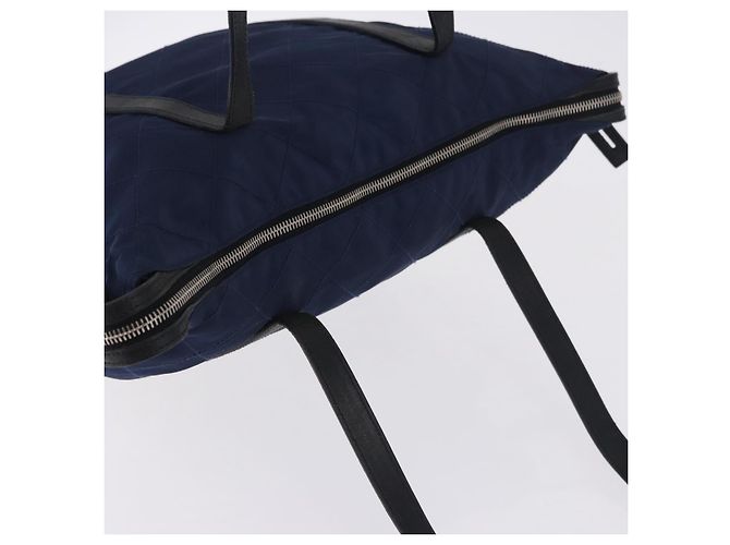 PRADA Tote Bag Nylon Navy Silver Auth bs34796 Silber Marineblau - Ansicht 6