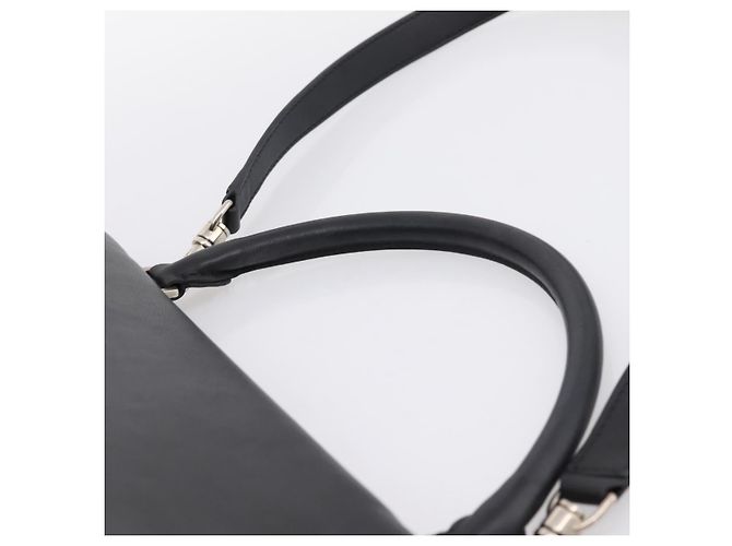 Céline Borsa a mano CELINE Trapeze in pelle 2way Arancione Argento Auth 202307V - vista 14