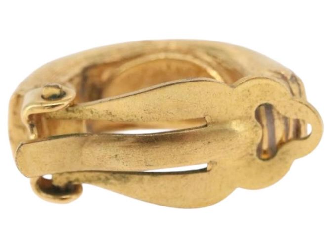 Orecchini CHANEL Metallo Tono Oro CC Auth 197925 - vista 4