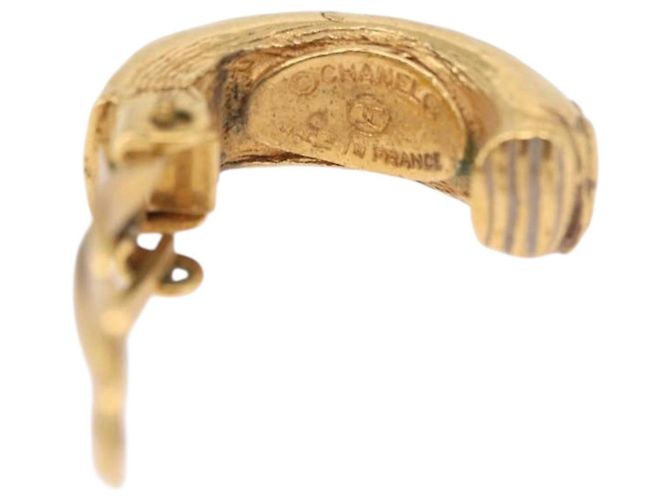 Orecchini CHANEL Metallo Tono Oro CC Auth 197925 - vista 5