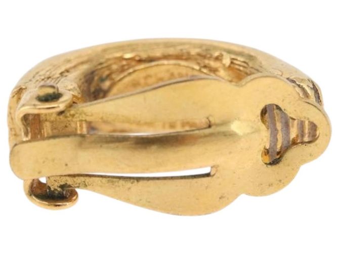 Orecchini CHANEL Metallo Tono Oro CC Auth 197925 - vista 8