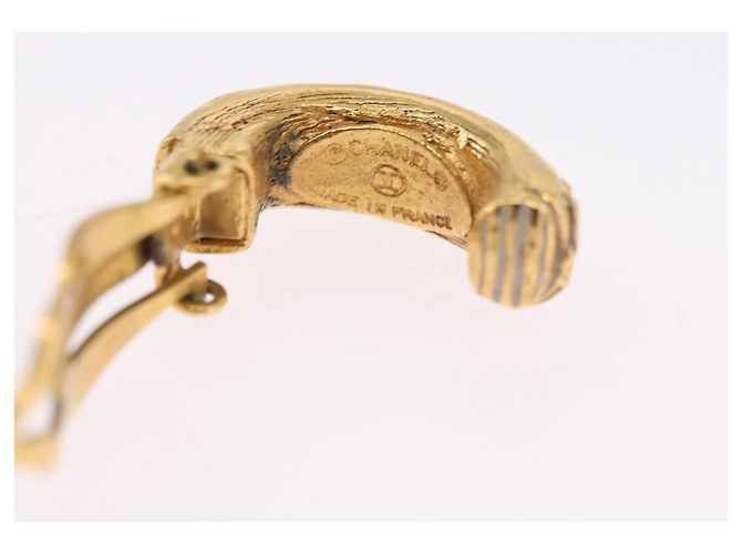 Orecchini CHANEL Metallo Tono Oro CC Auth 197925 - vista 9