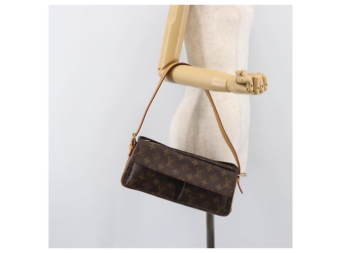 LOUIS VUITTON Borsa a tracolla Monogram Viva Cite MM M51164 LV Auth 200839V Monogramma - vista 23