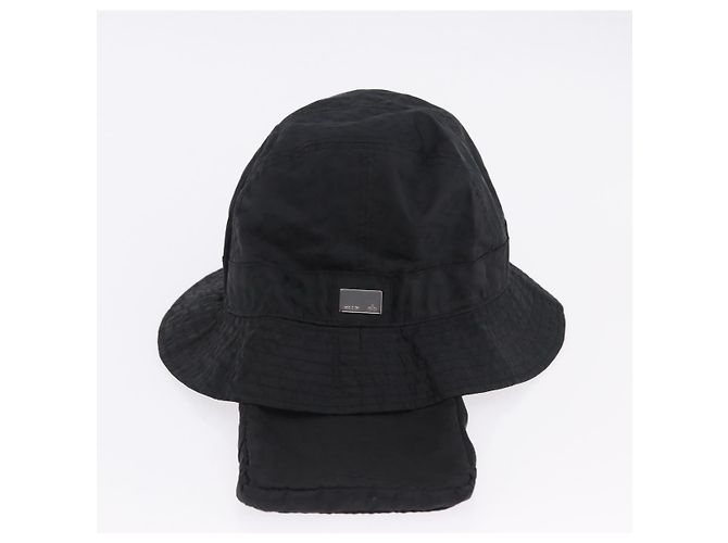 Cappello FENDI Zucca Canvas Nylon M Nero Auth 198272V - vista 12