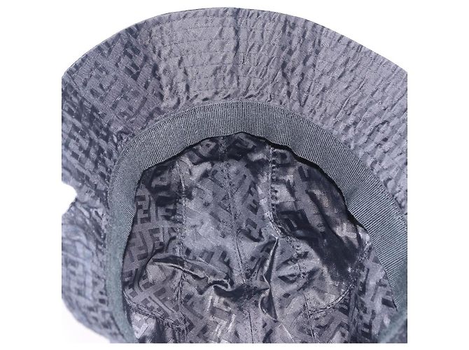 Cappello FENDI Zucca Canvas Nylon M Nero Auth 198272V - vista 15