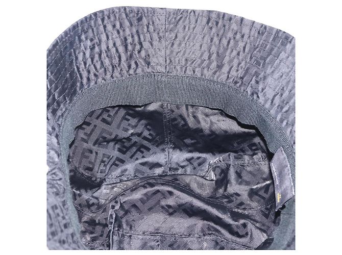 Cappello FENDI Zucca Canvas Nylon M Nero Auth 198272V - vista 17