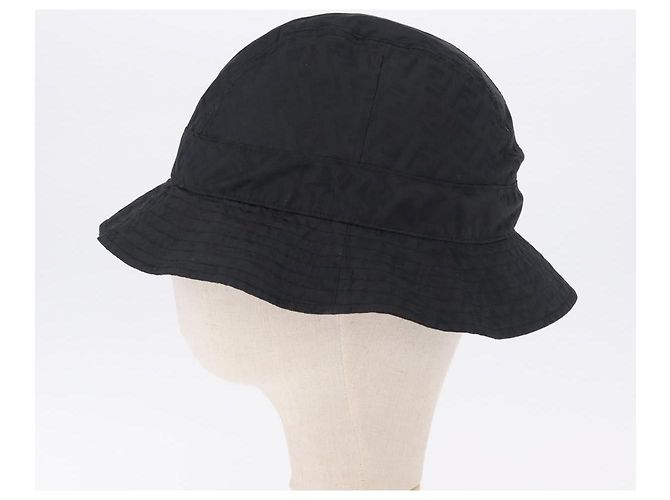 Cappello FENDI Zucca Canvas Nylon M Nero Auth 198272V - vista 3