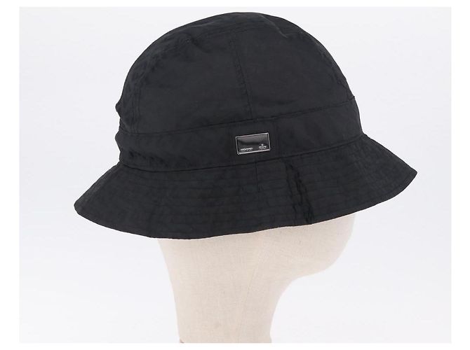 Cappello FENDI Zucca Canvas Nylon M Nero Auth 198272V - vista 4