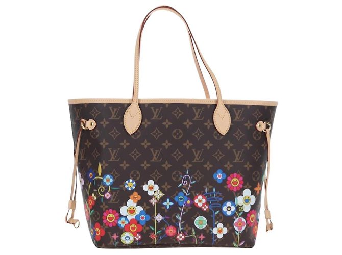 Bolso Tote LOUIS VUITTON Monogram Flower Neverfull MM M13271 LV Auth 197257SM Monograma - vista 2