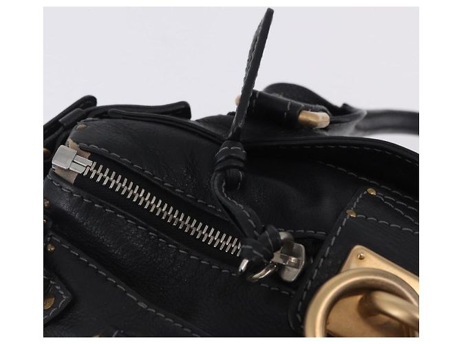 Chloé Borsa Chloe Paddington in pelle nera oro argento autentica ki6773M Nero D'oro - vista 18