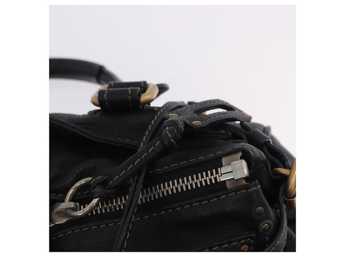 Chloé Borsa Chloe Paddington in pelle nera oro argento autentica ki6773M Nero D'oro - vista 19