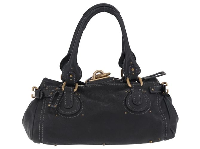 Chloé Borsa Chloe Paddington in pelle nera oro argento autentica ki6773M Nero D'oro - vista 2