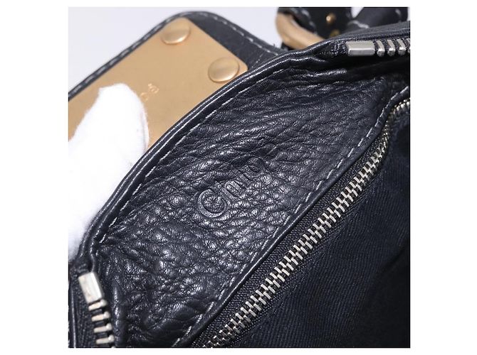 Chloé Borsa Chloe Paddington in pelle nera oro argento autentica ki6773M Nero D'oro - vista 21